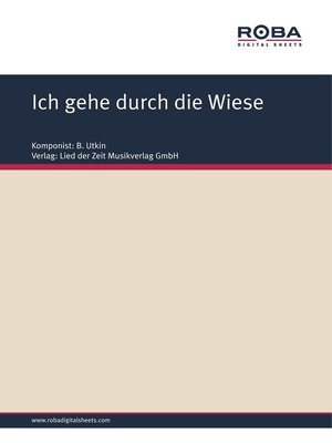 cover image of Ich gehe durch die Wiese
